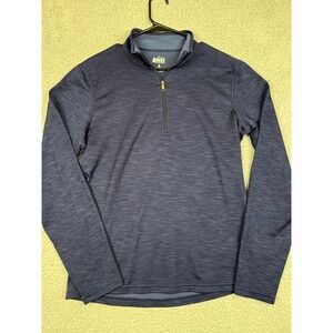 REI Co-op Mens Quarter Zip‎ Pullover Athletic Top Blue Small Activewear